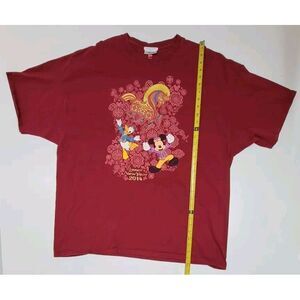 Disney Parks Lunar New Year 2014 Chinese Red Adult‎ Size 3XL Mickey Donald